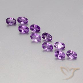 3.85ctw Naturale violaceo Ametista, Ovale, VVS-VS