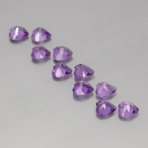 Gemme di Ametista Viola tendente al rosa naturale da 6.30 ct, A forma di cuore, VS