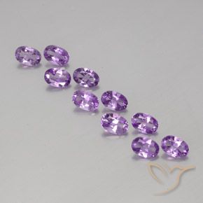 3.95ctw Naturale Viola Rosato Medio Ametista, Ovale, VVS-VS