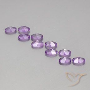 Gemme di Ametista Viola Rosato Medio naturale da 3.95 ct, Ovale, VVS-VS