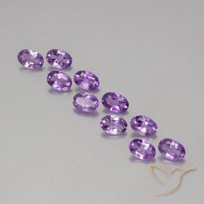 3.85ctw Naturale violaceo Ametista, Ovale, VVS-VS