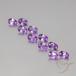 3.96ctw Naturale Viola violaceo medio Ametista, Ovale, VVS-VS