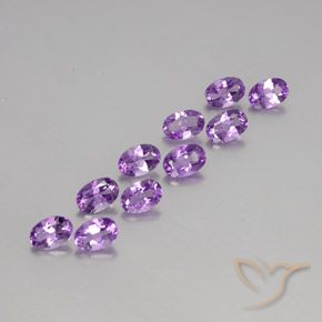 Gemme di Ametista Viola violaceo medio naturale da 3.96 ct, Ovale, VVS-VS