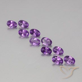 4.10ctw Naturale violaceo Ametista, Ovale, VVS-VS