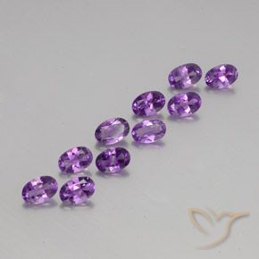 Gemme di Ametista violaceo naturale da 4.10 ct, Ovale, VVS-VS