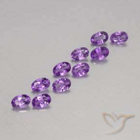 Gemme di Ametista Viola violaceo medio-scuro naturale da 3.97 ct, Ovale, VVS-VS