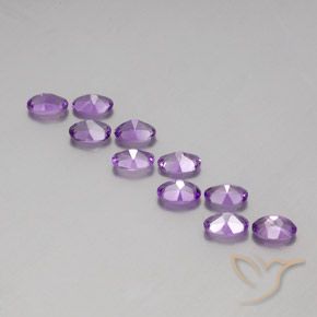 Gemme di Ametista Viola violaceo medio-scuro naturale da 3.89 ct, Ovale, VVS-VS