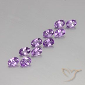 Gemme di Ametista Viola violaceo intenso naturale da 3.99 ct, Ovale, VVS-VS