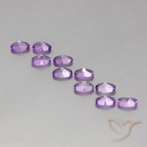 Gemme di Ametista Viola violaceo intenso naturale da 3.99 ct, Ovale, VVS-VS