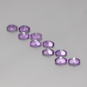 Gemme di ametista viola violaceo medio naturale da 3,94 ct, taglio ovale, VVS-VS