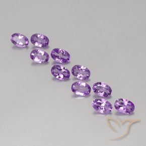 3.64ctw Naturale Viola violaceo medio Ametista, Ovale, VVS-VS