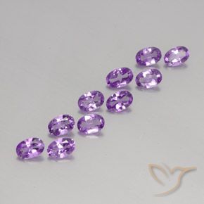 Gemme di Ametista Viola violaceo medio naturale da 3.64 ct, Ovale, VVS-VS