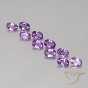 3.75ctw Naturale Viola violaceo medio Ametista, Ovale, VVS-VS