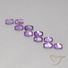 Gemme di Ametista Viola violaceo medio naturale da 3.75 ct, Ovale, VVS-VS