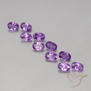 3.98ctw Naturale violaceo Ametista, Ovale, VVS-VS