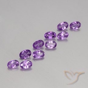 Gemme di Ametista violaceo naturale da 3.98 ct, Ovale, VVS-VS