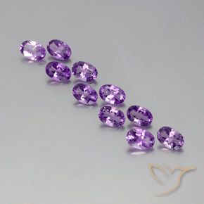 3.81ctw Naturale Viola violaceo intenso Ametista, Ovale, VVS-VS