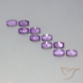 Gemme di Ametista Viola violaceo intenso naturale da 3.81 ct, Ovale, VVS-VS