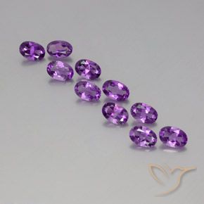 4.10ctw Naturale violaceo Ametista, Ovale, VVS-VS