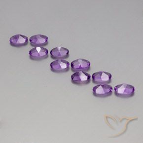 Gemme di Ametista violaceo naturale da 4.10 ct, Ovale, VVS-VS