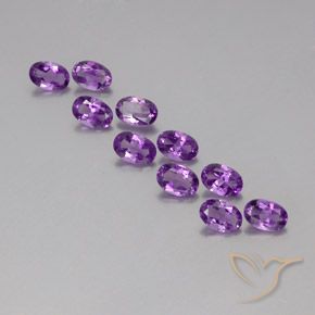 3.88ctw Naturale violaceo Ametista, Ovale, VVS-VS