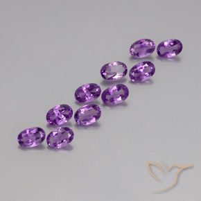 Gemme di Ametista violaceo naturale da 3.88 ct, Ovale, VVS-VS