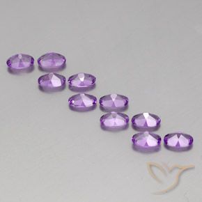 Gemme di Ametista Viola violaceo medio naturale da 3.84 ct, Ovale, VVS-VS
