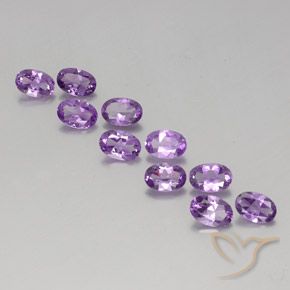 3.79ctw Naturale Viola violaceo medio Ametista, Ovale, VVS-VS