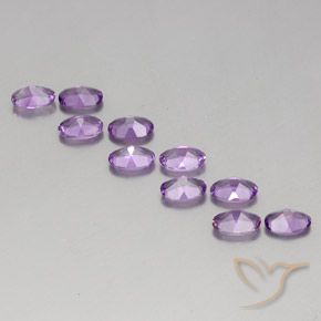 Gemme di Ametista Viola violaceo medio naturale da 3.79 ct, Ovale, VVS-VS