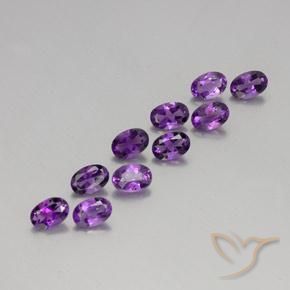 Gemme di Ametista Viola violaceo intenso naturale da 4.06 ct, Ovale, VVS-VS