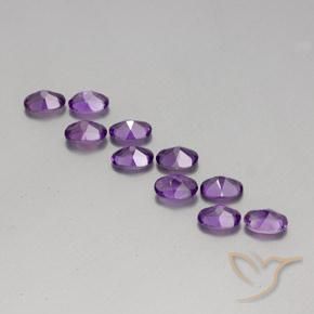 Gemme di Ametista Viola violaceo intenso naturale da 4.06 ct, Ovale, VVS-VS