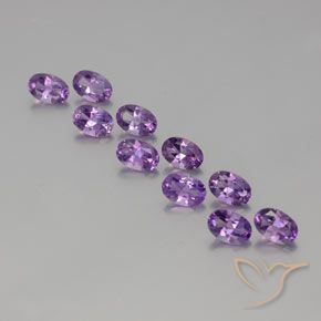 4.05ctw Naturale Viola violaceo intenso Ametista, Ovale, VVS-VS