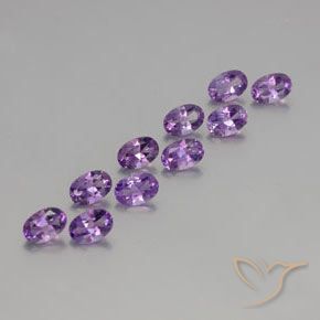 Gemme di Ametista Viola violaceo intenso naturale da 4.05 ct, Ovale, VVS-VS