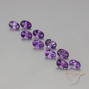 Gemme di Ametista Viola violaceo intenso naturale da 4.10 ct, Ovale, VVS-VS