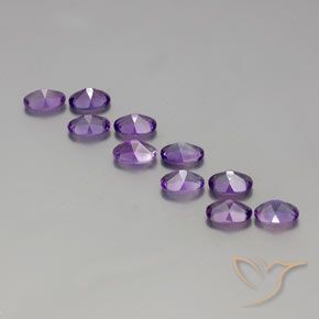 Gemme di Ametista Viola violaceo intenso naturale da 4.10 ct, Ovale, VVS-VS