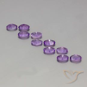 Gemme di Ametista Viola violaceo medio naturale da 3.91 ct, Ovale, VVS-VS