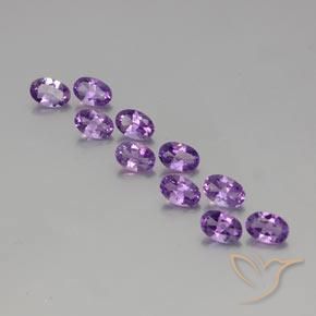 3.75ctw Naturale Viola violaceo medio Ametista, Ovale, VVS-VS