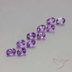 Gemme di Ametista Viola violaceo medio naturale da 3.75 ct, Ovale, VVS-VS