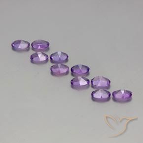 Gemme di Ametista Viola violaceo medio naturale da 3.75 ct, Ovale, VVS-VS