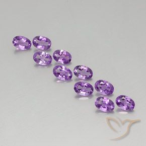 3.82ctw Naturale Viola violaceo medio Ametista, Ovale, VVS-VS
