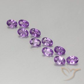 3.94ctw Naturale violaceo Ametista, Ovale, VVS-VS