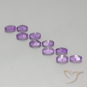 Gemme di Ametista violaceo naturale da 3.94 ct, Ovale, VVS-VS