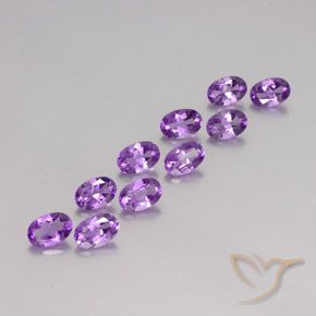 Gemme di Ametista violaceo naturale da 4.18 ct, Ovale, VVS-VS
