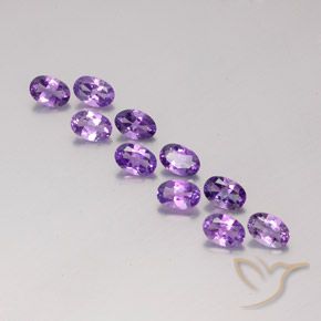 Ametista naturale viola da 3,97 ct, taglio ovale, VVS-VS
