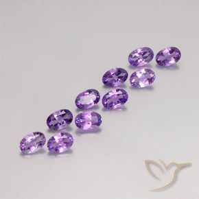 Ametista naturale viola da 3,97 ct, taglio ovale, VVS-VS