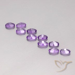 Ametista naturale viola da 3,97 ct, taglio ovale, VVS-VS