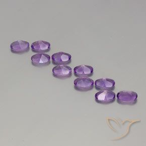 Gemme di Ametista Viola tendente al rosa naturale da 4.05 ct, Ovale, VVS-VS