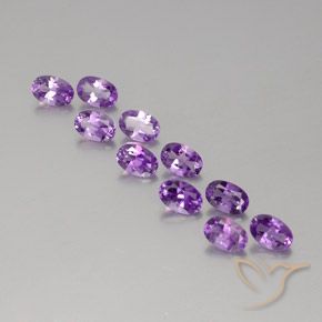 4.12ctw Naturale Viola violaceo medio Ametista, Ovale, VVS-VS