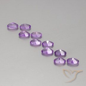 Gemme di Ametista Viola violaceo medio naturale da 4.12 ct, Ovale, VVS-VS