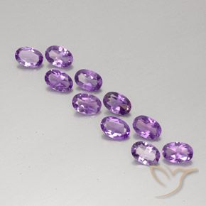 3.45ctw Naturale Viola Rosato Medio Ametista, Ovale, VVS-VS